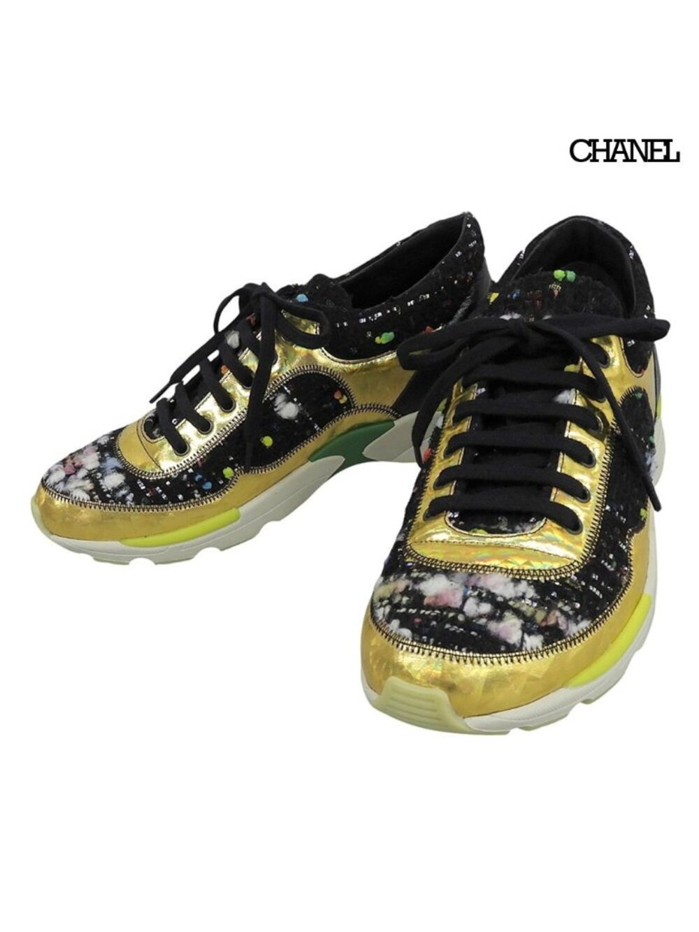 Chanel Tweed Replacement Sneakers Dad Shoes
